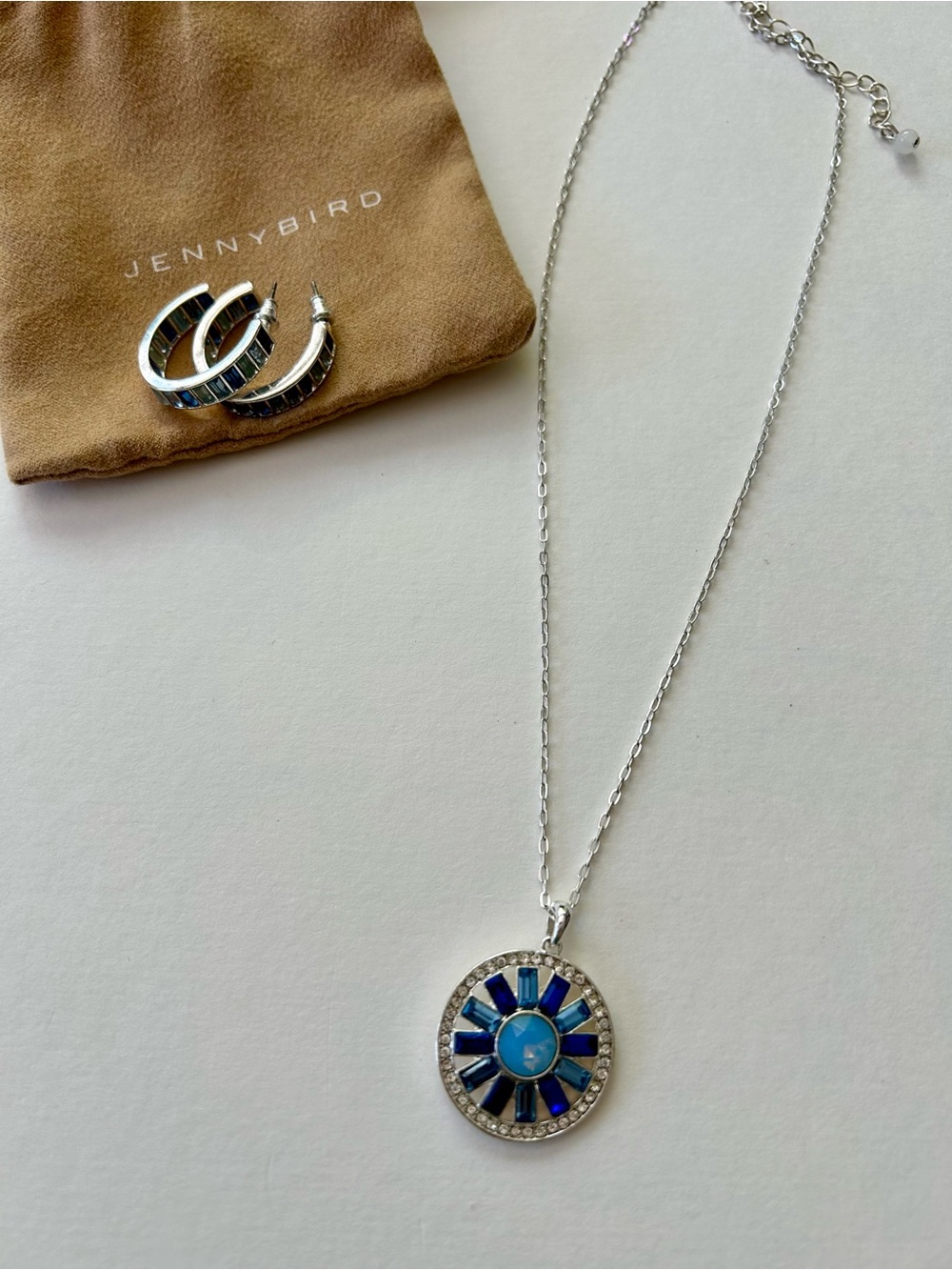 Avon Baguette Necklace and Earrings Set